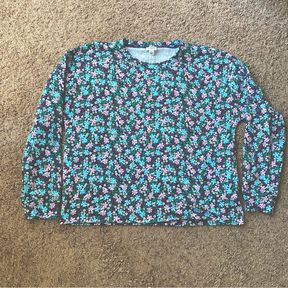 J Crew Factory lightweight floral sweatshirt